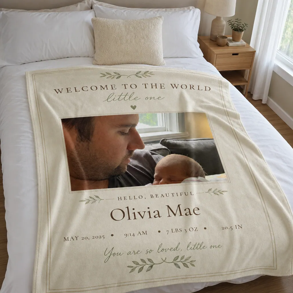 At the foot of the bed